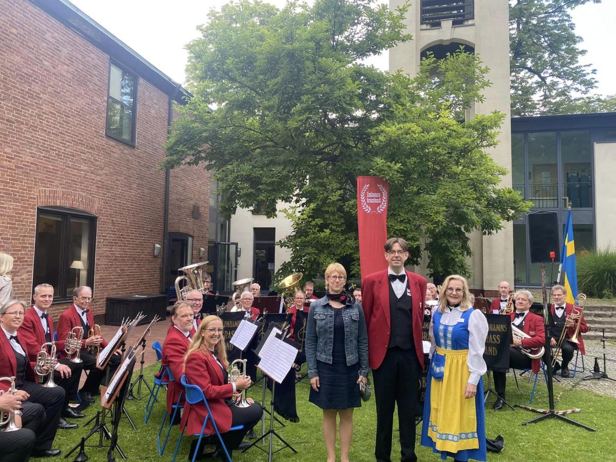 Limhamns Brassband på Nationaldagsfirandet i Svenska kyrkan i Berlin